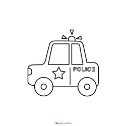 Coloriage d'une voiture de police