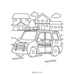 Coloriage Police Facile