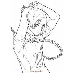 Coloriage Rensuke Kunigami à imprimer gratuitement