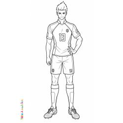 Coloriage Rensuke Kunigami à imprimer gratuitement