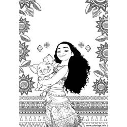 Coloriage Vaiana à imprimer 