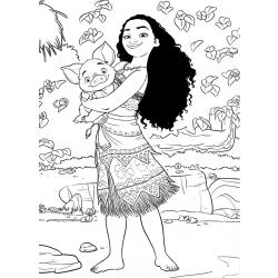 Coloriage Vaiana à imprimer 