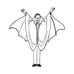 Coloriage d'un cercueil de vampire