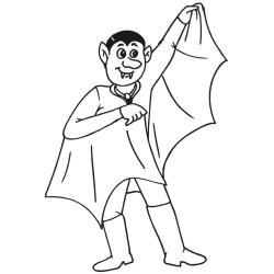 Coloriage d'un vampire avec une bougie