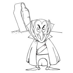 Coloriage d'un cercueil de vampire