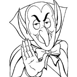 Coloriage d'un vampire maternelle
