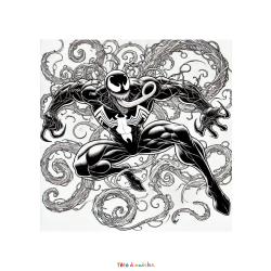 Coloriage Venom gratuit à imprimer