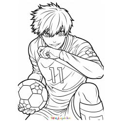 Coloriage Rensuke Kunigami à imprimer gratuitement