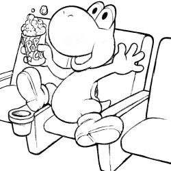 Coloriage de Yoshi rapide