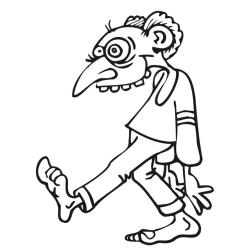 Coloriage d'un bébé zombie