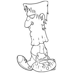 Coloriage d'une pierre tombale