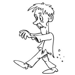 Coloriage d'un bébé zombie
