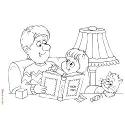 Voici un dessin de Grand Père à imprimer gratuitement. Un coloriage pour tous les enfants qui adorent leur papi. Page 02