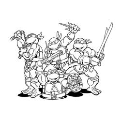 Coloriage de Micheangelo à imprimer 
