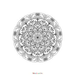 Coloriage Tête de Lion Mandala