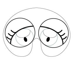Imprimer le modèle du masque de gros-yeux pour le déguisement des enfants , masque à colorier et à découper