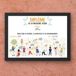 Imprimez le diplôme de la meilleure ATSEM
