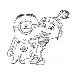 ?Coloriage d'Agnes & Dave à imprimer gratuitement ✅avec Tête à modeler