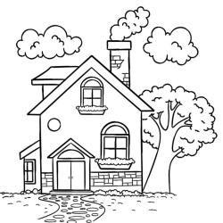Coloriage maison : tous nos dessins de maisons à imprimer gratuitement