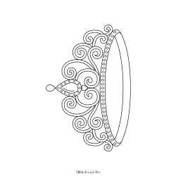 Le coloriage d'une couronne de princesse pour les enfants