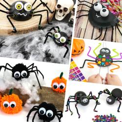 Retrouvez toutes les activités et bricolages faciles à faire autour des araignées d'Halloween