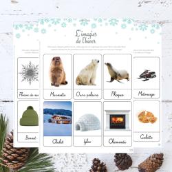 Imprimez notre imagier de l'hiver gratuitement et proposez cette activité de découverte aux enfants.
