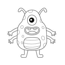 ?Coloriage d'un déguisement de monstre avec Tête à modeler