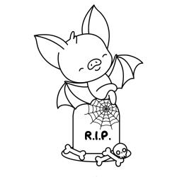 Coloriage d'un vampire en pdf à imprimer avec Tête à modeler