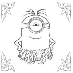 ? Coloriage de Kevin le minion à imprimer ✅avec Tête à modeler