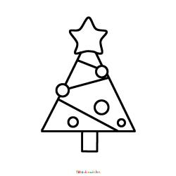 oloriage du sapin et ses cadeaux