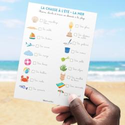 Chasse aux trésors de l'été: le jeu à imprimer