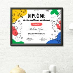 Un diplôme à imprimer pour la meilleure maîtresse