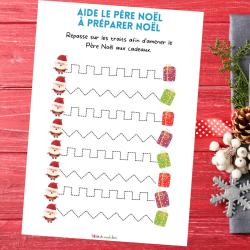 jeu de traçage de Noël pour les maternelles