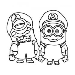 ?Coloriage des minions en Nintendo à imprimer gratuitement ✅avec Tête à modeler