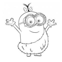 ?Coloriage d'un minion préhistoire à imprimer ✅avec Tête à modeler