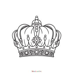 Coloriage d'une couronne de perles à imprimer