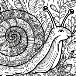 Coloriage d'un escargot adulte
