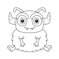 ?Coloriage d'un monstre rapide à imprimer avec Tête à modeler