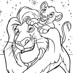Coloriage Roi Lion à imprimer