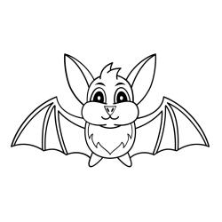 Coloriage d'une chauve souris à télécharger avec Tête à modeler