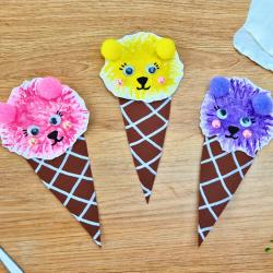 Créez des Cônes de Glace en Papier avec des Ours Adorables !