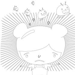 Découvrez notre sélection de modèles de coloriages de poux à imprimer gratuitement pour parler de ces petites bêtes avec les enfants - Page 01