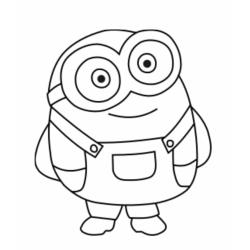 ? Coloriage d'un minion en pdf à imprimer ✅avec Tête à modeler