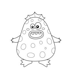 ?Coloriage d'un monstre qui s'amuse à imprimer avec Tête à modeler