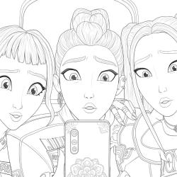 Imprimez gratuitement 15 coloriages inspirés du film Demon Hunter : scènes cultes, personnages stylés et ambiance Kpop/fantasy au programme !