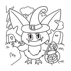 Coloriage d'un vampire rigolo à imprimer avec Tête à modeler
