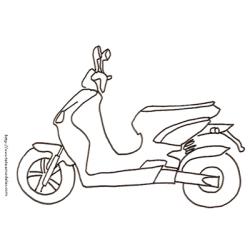 Coloriage d'un scooter