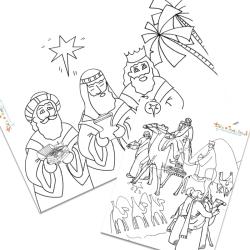 Coloriage des rois mages