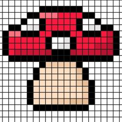 Pixel Art champignon d'automne