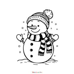 Coloriage bonhomme de neige maternelle à imprimer | Tête à modeler